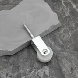 SnelShoppen - 10 Stuks 25mm Nylon Pulleys voor Kledinglijn - Ideaal voor Binnen, Patio's, Balkon en Daken - Compacte Installatie met 38x6mm Montage Sc — thumbnail 2