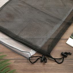 SnelShoppen - Netzakken met Trekkoord 6 Stuks, 3 Zwart + 3 Wit, 35 x 40 cm, Ademend, Waszakken, Speelgoedopslag, Strandtassen, Boodschappentassen, Rei — thumbnail 4