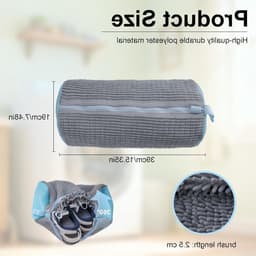 Dikke Waszakken voor Schoenen - Herbruikbare Waszakken met Verborgen Rits voor 360° Reiniging, Geschikt voor Diverse Schoenen en Maten — thumbnail 4