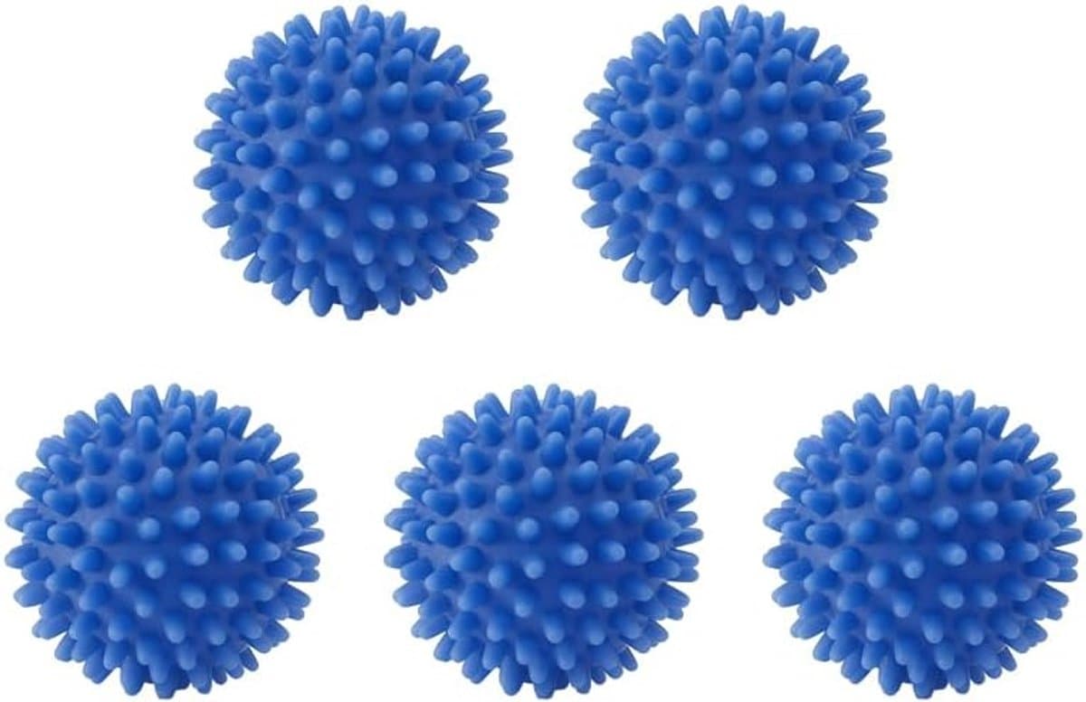 SnelShoppen - Set van 5 Herbruikbare PVC Droogballen - Versnel het Droogproces, Verminder Kreuken in Kleding, Ideaal voor Wasmachine en Droger — afbeelding 1