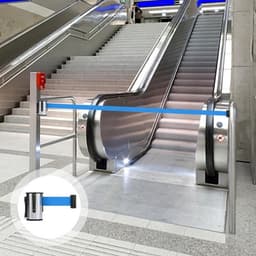 Wandmontage afsluitband - Roestvrij staal - 5 meter - Massacontrole - Intrekbaar - Standaard voor luchthaven - Veiligheid - Geleidingssysteem — thumbnail 4