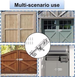 RVS deurgrendel voor huis en tuin - 304 roestvrij staal - verdikt - 16 cm — thumbnail 2