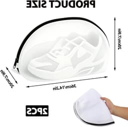 Wasnetten voor schoenen en lingerie, 35 x 22 x 21 cm, duurzame waszakken met ritssluiting voor wasmachine en droger, 2 stuks, ideaal voor bescherming en opslag — thumbnail 4