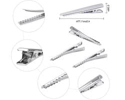 Haarspelden Krokodil - Klemmen Accessoires - Haar Styling - Antislip Tandontwerp - 45 mm - Zilver