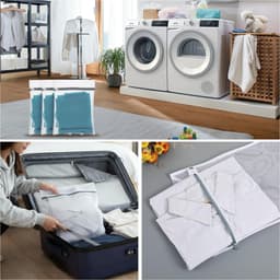 Mesh waszakken voor delicate mini 40 x 30 cm duurzame lingerie zakken voor wassen delicate machine voor lingerie ondergoed sokken babykleding reizen 15,75 x 11,81 inch — thumbnail 2