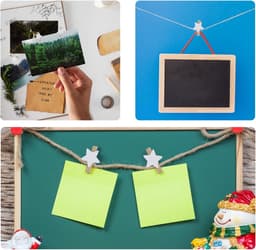 Wasknijpers hout, decoratieve knijpers handwerk clips - Kerstmis houten klemmen voor foto klein handwerk klemmen voor Kerstmis party decoratie bruiloft sterren — thumbnail 3