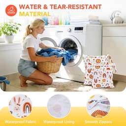 Natte Zakken Set - Waterdicht - Herbruikbaar - Met Ritssluiting - Voor Reizen en Zwemmen — thumbnail 5