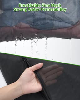 SnelShoppen - Waszakken voor Wasmachine 2-pack (40x50cm, zwart, mesh, voor delicate kleding, ondergoed, T-shirts, sokken) — thumbnail 3