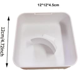 Afvoerbak voor wasmachine (1 stuk) - Lekvrije lekbak voor wasmachine - Witte lekbak - Eenvoudige installatie - Vervangende lekbak voor wasmachine - Geschikt voor kelders, appartementen, stacaravans en garages - Wit - 12*12*4,5 cm — thumbnail 5