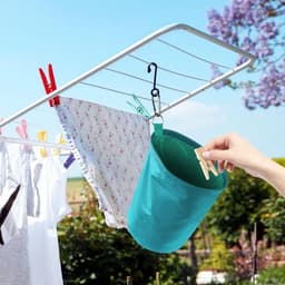 Grote Peg Tas - Waterdicht Polyester - Trekkoordsluiting - Ophanghaak - Voor Wasknijpers — thumbnail 1