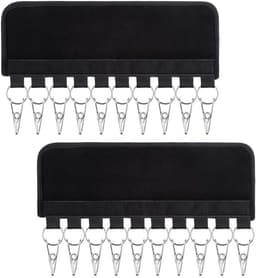 2 Stuks Multifunctionele Jasclip, Wasdroogrek, Draagbare Multifunctionele Kledingclip, Opvouwbaar Droogrek Met Winddichte Haak, voor Meer Droogruimte, voor Sokken, Ondergoed, Hoeden (10 clips) — thumbnail 1