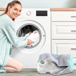 Herbruikbare waszakken voor schoenen met ritssluiting, 360° reiniging, geschikt voor wasmachines en drogers — thumbnail 5
