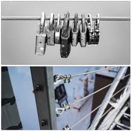 Roestvrij stalen staalkabel 30 meter, 1,5 mm - Zwart voor Wasrek Optillen — thumbnail 4
