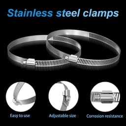 Afvoerslang - Flex-slang PVC Alu-buis - Ventilatie Afzuiging - Vlamvertragend Materiaal - 125 mm 25 m - Wit — thumbnail 5