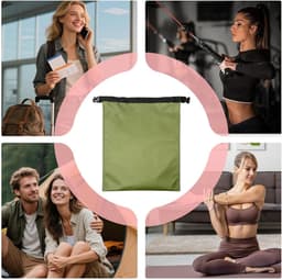 Waszak - Opbergzak Kleding - Reizen en Sport - Natte en Droge Scheiding - 30x40 cm - Zwart — thumbnail 4
