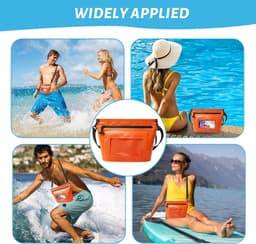 tas voor zwemmen, 6 liter, waterdichte heuptas voor surfen, rivierzoeken, raften, klimmen, wandelen, verkennen (oranje — thumbnail 2