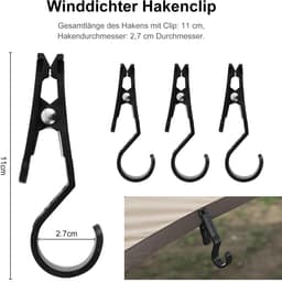 Wasknijpers, tentclips, hangers voor handdoeken, klemhaken, handdoeken, clips, multifunctionele lichthaken, campinguitrusting, accessoires, ophanghaken, snappen voor camping en outdoor — thumbnail 4