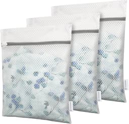 3 Premium Honingraat Delicates Waszakken met Rits Reisopslag Organisatietassen Kledingwaszakken voor ondergoed Lingerie Klein 30x40cm (3S, Wit) — thumbnail 1