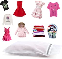 Set van 3 Wasnetten voor Wasmachines, Herbruikbare Waszakken met Rits voor Kleding, Ondergoed en Beddengoed, 50 x 60 cm — thumbnail 2