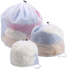 Wasnetten voor Wasmachine, Herbruikbaar Wasnet met Trekkoord Fijne Mesh Waszakken Waszak Wasmachine voor Beha Ondergoed Sokken Blouse — thumbnail 1