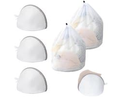 Wasnet, wasnet voor wasmachine, beha, waszak, herbruikbaar, fijnmazig waszakken voor beha, ondergoed, fijne was, sokken, 19 x 17 cm, 30 x 40 cm