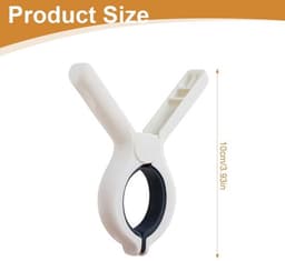 Dailygoods- Strandhanddoek Clips - 8 Stuks - Winddicht - Robuuste Constructie - Antislip - Geschikt voor Strandstoelen - Zachte Siliconen Bekleding - Handdoekclips — thumbnail 5