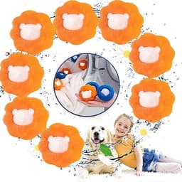 SnelShoppen - Huisdierenhaarverwijderaar Wasmachine - 8 Stuks Herbruikbare Pluisballen - Effectieve Dierenhaarverwijderaar voor Kleding - Vermindert R — thumbnail 1