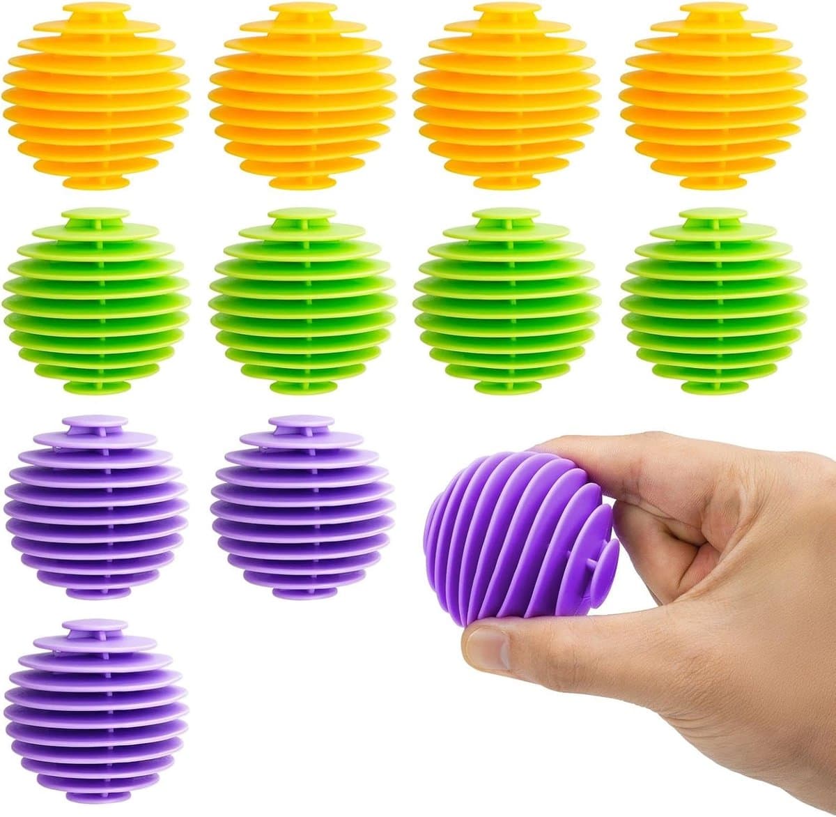 SnelShoppen - 12 Stuks Wasmachineballen - Effectieve Wasverzachters voor een Frisse Was - Herbruikbaar, Milieu-vriendelijk, en Geschikt voor Alle Wasm — afbeelding 1