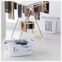 Wasmand, 51 l, wit en grijs — thumbnail 5