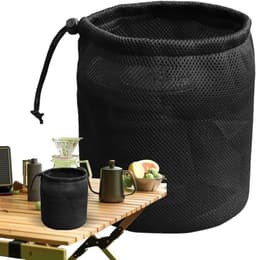 Wasknijperzak - Opberghoes Kleding - Wasgoed Ophangen - Elastische Opening - 29 x 35 cm - Zwart — thumbnail 1