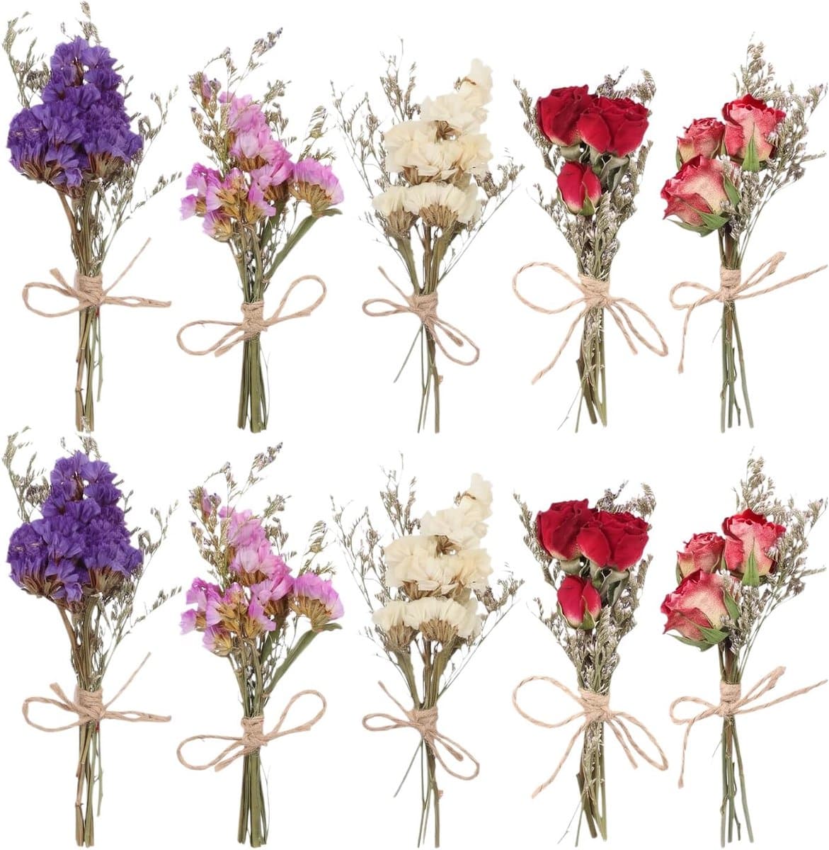 Droogbloemen Boeket 12 Stuks, Mini Gedroogde Bloemen voor Diy — afbeelding 1