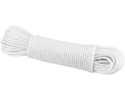 Nylon Waslijn - Waslijn Touw - Buiten Drogen - UV- en Weerbestendig - 20 Meter - Wit