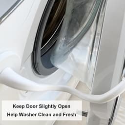 Deurstopper voor wasmachine met voorlader - Magnetische - Met 4.3cm magneetvoet - Verstelbaar en Flexibel - Verwijderbare - Deurhouder Wasmachine - Wasmachine Deurstopper - Houdt de deur van de wasmachine open om geurtjes te voorkomen - Wit — thumbnail 2