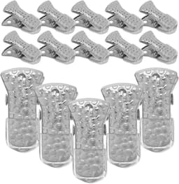 Metalen Waslijnpinnen - Kledingknijpers Klemmen - Kleding Drogen - Antislip Gel Coating - 2 cm - Zilver — thumbnail 1