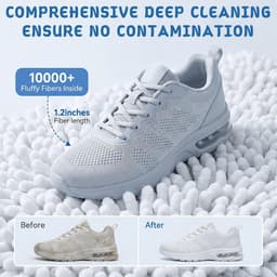 Schoenwaszak voor wasmachine 15 inch - vergrote maat - wit tweezonendesign - 360°-reiniging - ShopVlot — thumbnail 5