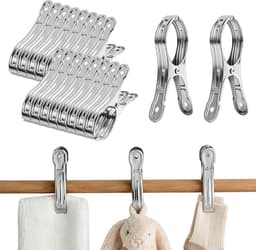 Solidchoice - Set van 20 Grote Roestvrijstalen Wasknijpers voor Diverse Toepassingen — thumbnail 1
