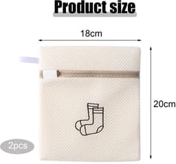 Solidchoice - Set van 2 Mesh Waszakken voor Delicate Kleding — thumbnail 2