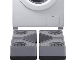 Anti Trillingsmat Wasmachine - en Wasdroger - Geluidsdempende Antislip Mat - Rubber Mat Trillingsdempers - Trillingsdempers wasmachine – Extra dik - Voetjes wasmachine & droger - Wasmachine demper – Anti trillings - vibratie - dempers pads – Antislip