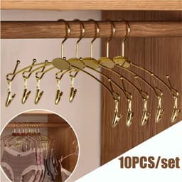 Metalen Sokkenklem - Wasknijpers Ondergoed - Kleding Drogen - Roestvrij Staal - 15x28.5 cm - Roségoud — thumbnail 4