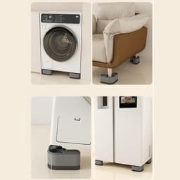 Wasmachine Trillingsdempers - Antislip Onderzetters Droger - Stabiliseren Apparaten - Geluidsreducerend Schuim - 4-Delige Set - Zwart — thumbnail 2