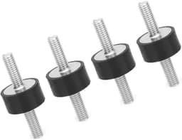 Rubberen Steunen - Trillingsdempers - Geluidsbeheersing - Stabiliteit onder belasting - M6 18 Mm - Zwart Zilver — thumbnail 4