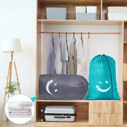 Waszak Groot - 2 Stuks - Opvouwbaar - Nylon - Lichtgewicht - Capaciteit 80-120 Liter - 61 x 92 cm - Waszakken — thumbnail 3