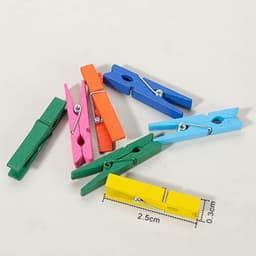 Wasknijpers 100 stuks - Mini-houten Klemmen - Kleurenmix - Sterk en Duurzaam - Perfect voor Fotoophangingen - Lichtgewicht — thumbnail 4