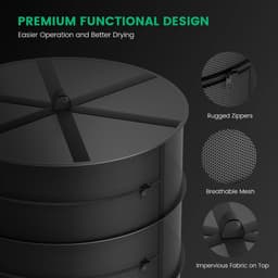 Dailygoods- Droogrek 4 lagen - Hangend - Mesh - Inklapbaar - Voor kruiden/ bloemen - Compact ontwerp — thumbnail 5