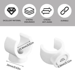 Dailygoods- PEX Clips 1/2 Inch - Buisklem - Pijpbeugel - U-haak Hangers - Waterpijp Houder - 20 Stuks - Eenvoudige Installatie - Pijpklem — thumbnail 3