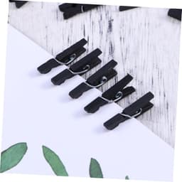 Mini Wasknijpers - Houten Clips - Ambachtelijke Projecten - Natuurlijk Hout - 300 Stuks - Zwart — thumbnail 4