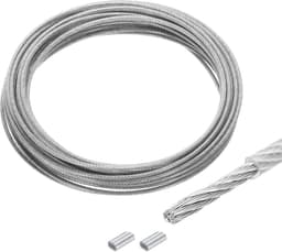 Staalkabel 10 m - 304 roestvrij staal - 4 mm vinylcoating - voor optillen en ophangen - ShopVlot — thumbnail 1