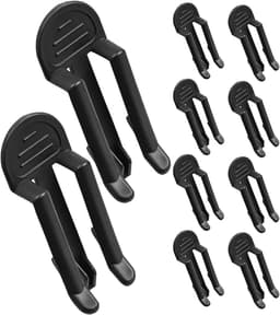 Vuilniszak klemmen - Prullenbak clips - Klemmen voor afvalbak - Vuilniszak omhoog houden - Clips tegen schuiven afvalzak - Zwart - Kunststof - 8x3 cm - Jonyx — thumbnail 1