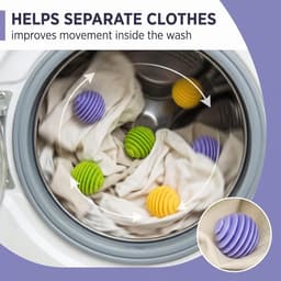 Wasballen voor wasmachine, 15 stuks, wasbal tegen klitten en rimpels, herbruikbare wasballen van pvc voor - ShopVlot — thumbnail 5
