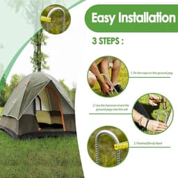 Schroefharingen - Zilver - 30 cm - Verzinkt Stalen Grondankers - Voor Camping en Tuin — thumbnail 2